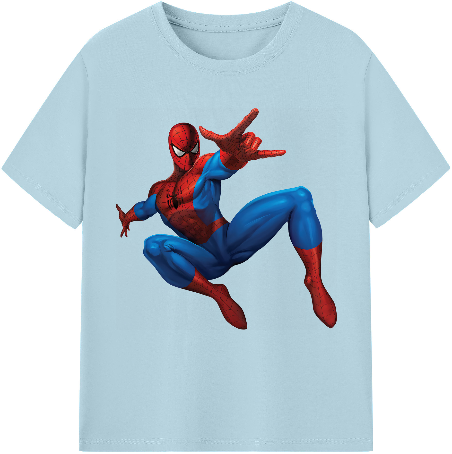 （画像用） Spider Man スパイダーマン 綿100％半袖Tシャツ（フロントプリント）